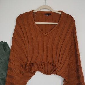 Oversized cozy cropped sweater